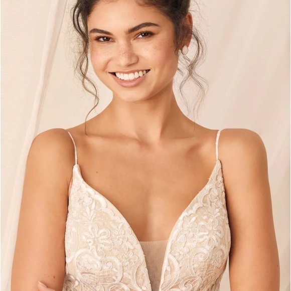 Lulus | Keeping My Promise White Embroidered Lace Trumpet Maxi Dress Wedding - Picture 4 of 6